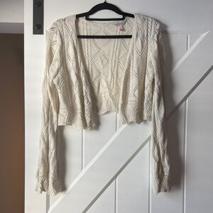 No Boundaries Cream Women's Cropped Sweater